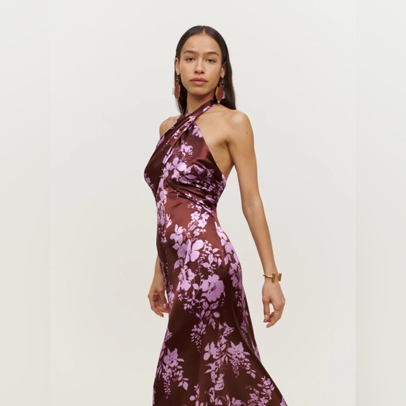 The Maddison is a sleeveless, midi dress with an adjustable halter neckline - Picture 3 of 5